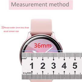 Lamshaw Universal Round Watch Screen Protector, [6 Pack] Full Coverage TPU Clear Film Anti-Scratch, Anti-Fingerprint, Bubble Free (36mm Diameter)