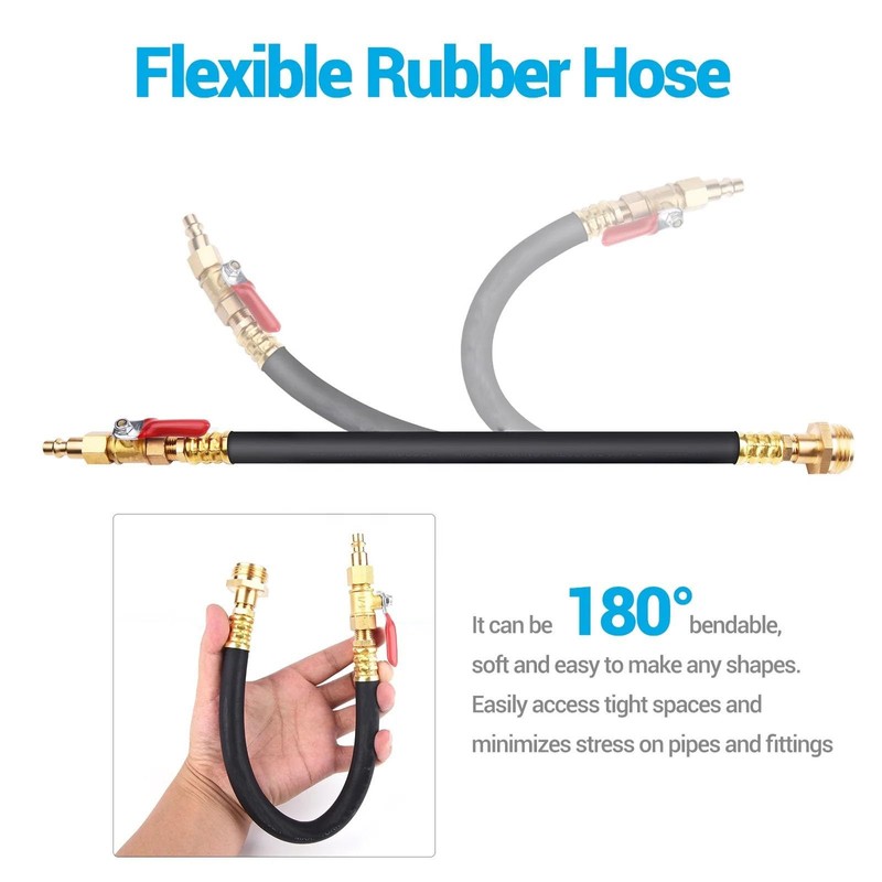 17" RV Winterizing Kit, RV Water Blowout, Air Compressor Quick