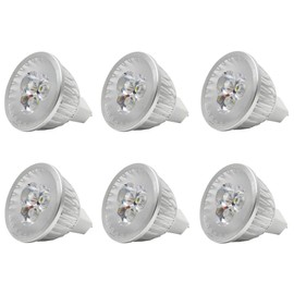 MR16 LED Light Bulbs 3W MR16 Base LED 12V 3W(20W Halogen Bulb Equivalent) Cool White LED Bulb Spotlight Bulbs for Landscape Recessed Lighting,12V Low Voltage,6000K Cool White,Not Dimmable,6 Pack