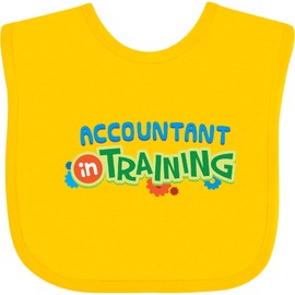 inktastic Accountant in Training Accounting Baby Bib Yellow 1177b