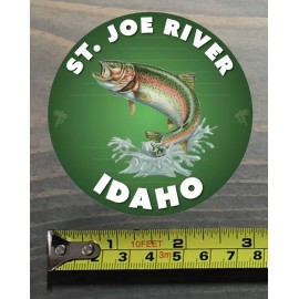 St. Joe River Sticker Idaho Fly Fishing Decal Saint Trout Abel Ross Reels TFO - 2"