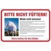 Sign "Achtung, Pferde nicht füttern" 300 x 450 mm Aluminium