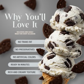 Triple Scoop - Premium Cookies & Cream (2) Ice Cream Mix For Ice Cream Maker. Simple, Easy, Delicious. From Gourmet Mix To Maker in 5 Minutes, Makes 2 Crmy Qrts, Made in USA (2 Pack, Cookies & Cream)