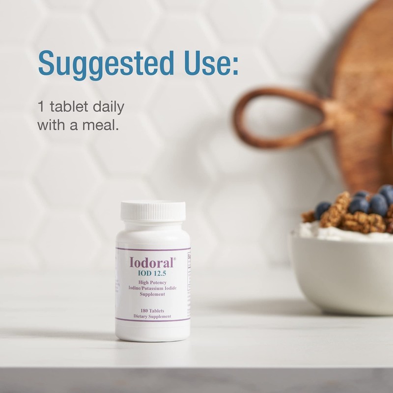 Optimox Iodoral 12.5 mg High Potency Iodine Nutritional Supplement 90