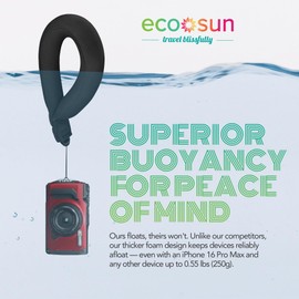 Eco Sun Floating Wrist Strap (2-pack) – Suitable For All Phones (incl. 16 Pro Max), GoPros, Cameras – Floats Up To 0.55 lbs (250g)