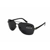 square aviator BIFOCAL READING SUNGLASSES gunmetal frame dark gray lens