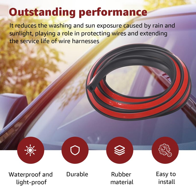 6.56FT Car Cable Wire Hider,Car Windshield Wire Hider,Light bar Wire