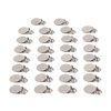30pcs Metal Round Pacifier Clips for Toddler Rust Prevention Electroplated