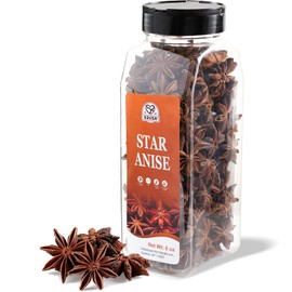 52USA 52USA Star Anise, 6oz C Whole Dried Star Anise Pods in Bottle, Aromatic Spice for Cooking, Baking, and Teas
