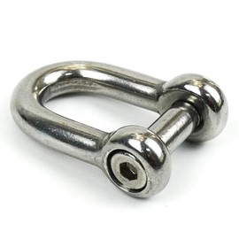 DAUMLINK® 2 round shackles with hexagon socket, material stainless steel A4 / Aisi 317 (2 pieces), connecting element of chains or tamps on eyelets (12 mm)