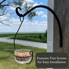 Backyard Essentials Bird Feeder Hook, Black 12 Inch Curved Hanger,