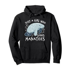 Just A Girl Who Loves Manatees - Cute Aquatic Sea Cow Animal Pullover Hoodie