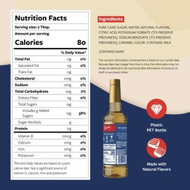 Torani Coffee Syrup, English Toffee Flavored Syrup for Drinks, Pump Included, 25.4 Fl Oz