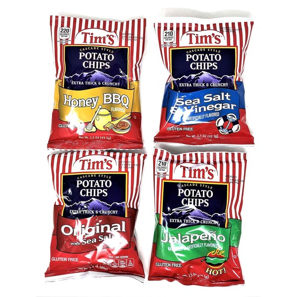 DTTB Tim's Cascade Style Potato Chips Sampler Pack with Tapatio