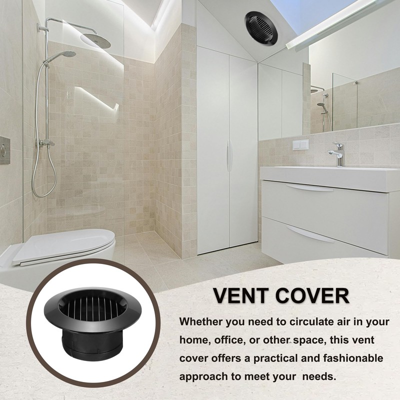 PATIKIL 4 Inch Round Air Vent Cover, 2 Pack Soffit