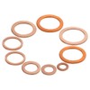 150PCS Copper Washers Assortment Set 8 Sizes Crush Washers Flat
