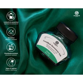 Indelible Ink Green with Converter, Certified According to DIN ISO 12757-2, 30 ml