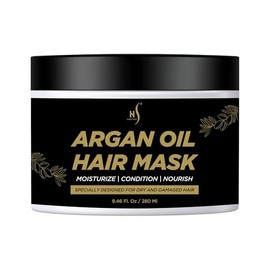 Herstyler Argan Oil Hair Mask - Hair Mask For Dry Damaged Hair and Growth - Deep Conditioning Argan Oil Har Mask - Curly Hair Mask for Limp Dull Hair - Anti-Frizz Hair Mask