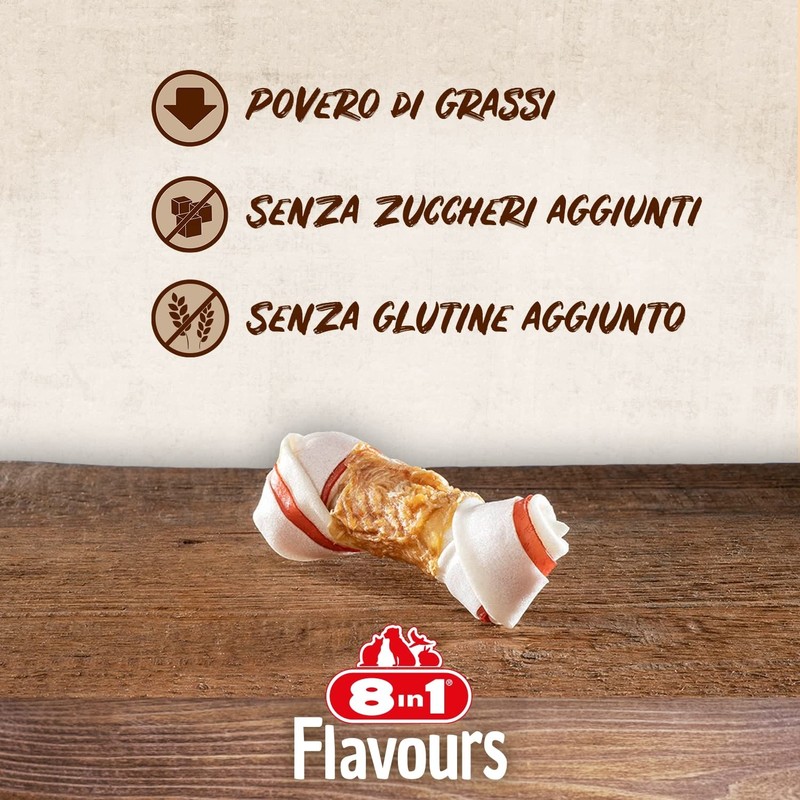 8in1 Triple Flavour Bone S - Delizioso osso per cani