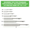 Albion Engineering 958-G01 Streamline Caulk Spatula 7-Piece Set, Оnе Расk,