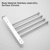 Chrome Rotating Towel Rack Stainless Steel Adjustable Towel Rack Bathroom