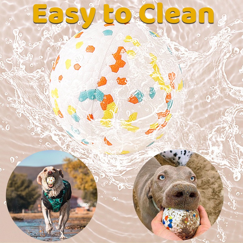 JEROCK Dog Balls, Indestructible Dog Toy Ball for Aggressive Chewers,