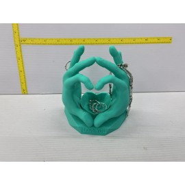 Unbranded Hand Sculpture Ring Display Jewelry Jewelry Stand Teal