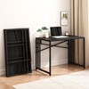 HOBINCHE Folding Small Computer Desk, Foldable Space-Saving Home Office Table,