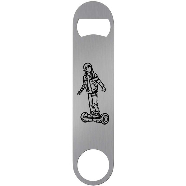 'Boy On Electric Hoverboard' Bar Blade Bottle Opener (BR00017235)
