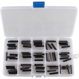 Fasizi 75PCS 15Value 2.54MM Resistor Network Single 9Pins Bussed Type Assortment Kit 100 Ohm-100K ohm