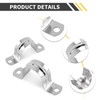 16Pcs 25mm Stainless Steel Rigid Pipe Strap, 2-Hole U Bracket