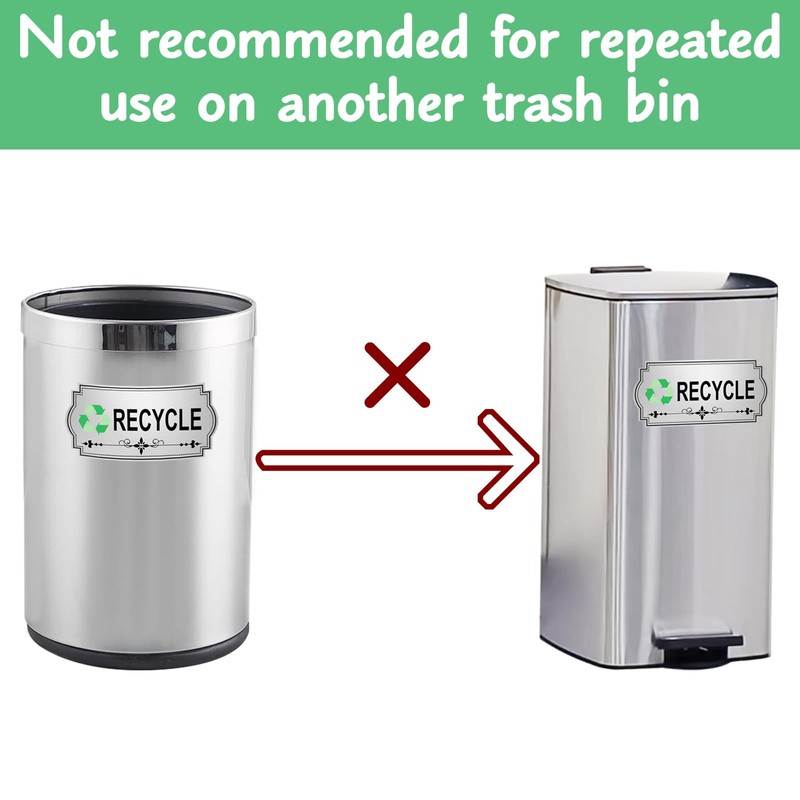 Hepertise Recycle Stickers for Trash Bins - Enhance Your Recycling