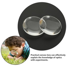 Didiseaon 60pcs Clear Convex Lens: Double Optical Lenses 25mm Diameter Acrylic Transparent Lens for Physics Experiments and Teaching Tools Biconvex Lenses for Science Projects and Crafts