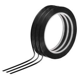 YOKIVE 3 Pcs Whiteboard Tapes, Graphic Tape Pinstripe Tapes for Graphic, Chart Marking, Art, Crafts (Black, 1/8-inch)