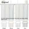 Home Queen White Waffle Bathroom Window Curtains, Water Repellent Rod