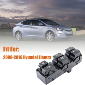 93570-0Q000 Front Left Power Control Window Switch Driver Compatible with 2009-2016 Hyundai Elantra Replace # 935700Q000 Replacement for Driver Side Electric Master Window Switch for Elantra 2009-2016