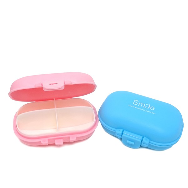 Honbay 2PCS Waterproof Plastic Pill Organizer Box Jewelry Box Coin Case Fish Bait Box for Daily or Travel Use