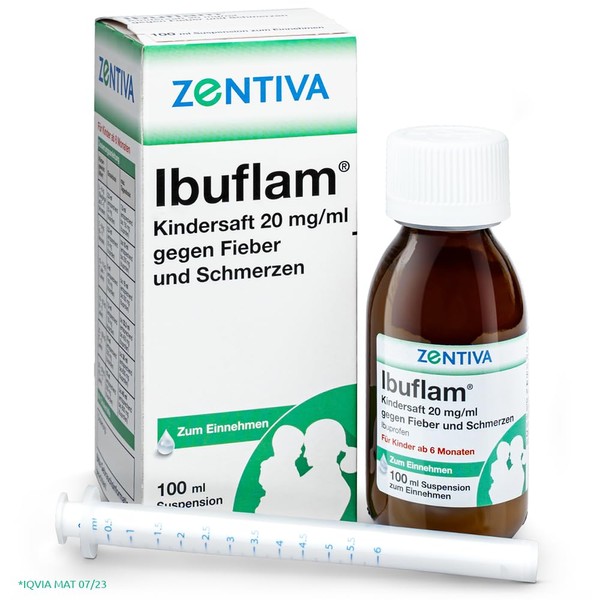 Ibuflam Children's Juice 2% Against Fever and Pain, 100 ml
