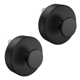 flintronic flintronic 2PCS Schwarz Wandhaken 2 Stck, Saugnapf Haken, Saugkn?pfe Saugn?pfe, Handtuchhaken Bademantelhaken Ohne Bohren, Extra Stark Badezimmer Haken, ABS Wasserdicht Saughalter, Handtuchhaken