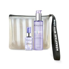 KÉRASTASE SET Protector de calor Cicaplasme 150ml + Sérum reparador Ácido hialurónico 50ml | Rutina protección + reparación para cuidado del cabello rubio.