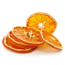 Rebanadas de naranja secas, secado a baja temperatura, hecho a mano, rodajas de naranja comestibles secas, para decoración de tartas, popurrí, velas, esparcidos de mesa (250 g) (naranja)