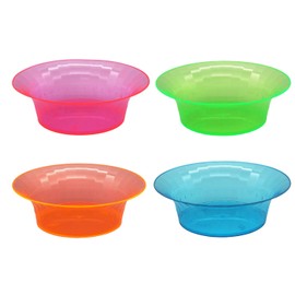 Party Essentials N102090 Brights Plastic Bowl, 10-Ounce Capacity, Assorted Neon Colors (Case of 240)