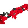 BWG Poinsettia 1.5m Red Green Christmas Tree Garland Decoration