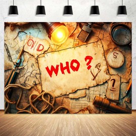 10x8 ft Murder Mystery Photo Backdrop Detective Agent Spy Theme Investigation Suspects Photos Clue Evidence Crime Themed Birthday Party Decorations Banner for Teen Boys