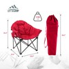 LET'S CAMP Heavy-Duty Oversize Camping Chair Round Moon Saucer Chair