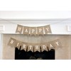 Happy Birthday Banner for Birthday Party Decorations, Rustic Burlap Bunting