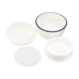 Takenaka Retro Moda Lunch Box, Navy Lunch Box, Upper Level, 8.1 fl oz (230 ml), Lower Level: 11.8 fl oz (350 ml)