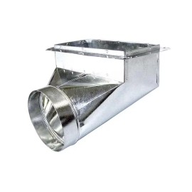 Imperial 6" x 10" x 6 Galvanized 90° Floor Ceiling Heat AC Register Duct Boot Flange