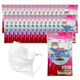 [cluster] 不織布マスクくちもとの空間を快適キープ 立体空間マスク ダブルワイヤー設計 (ホワイト／小さめサイズ／210枚（7枚入×30個）)