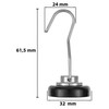 POPPSTAR 4 Pieces Magnet Hook Extra Strong Rotatable (Clamping Force
